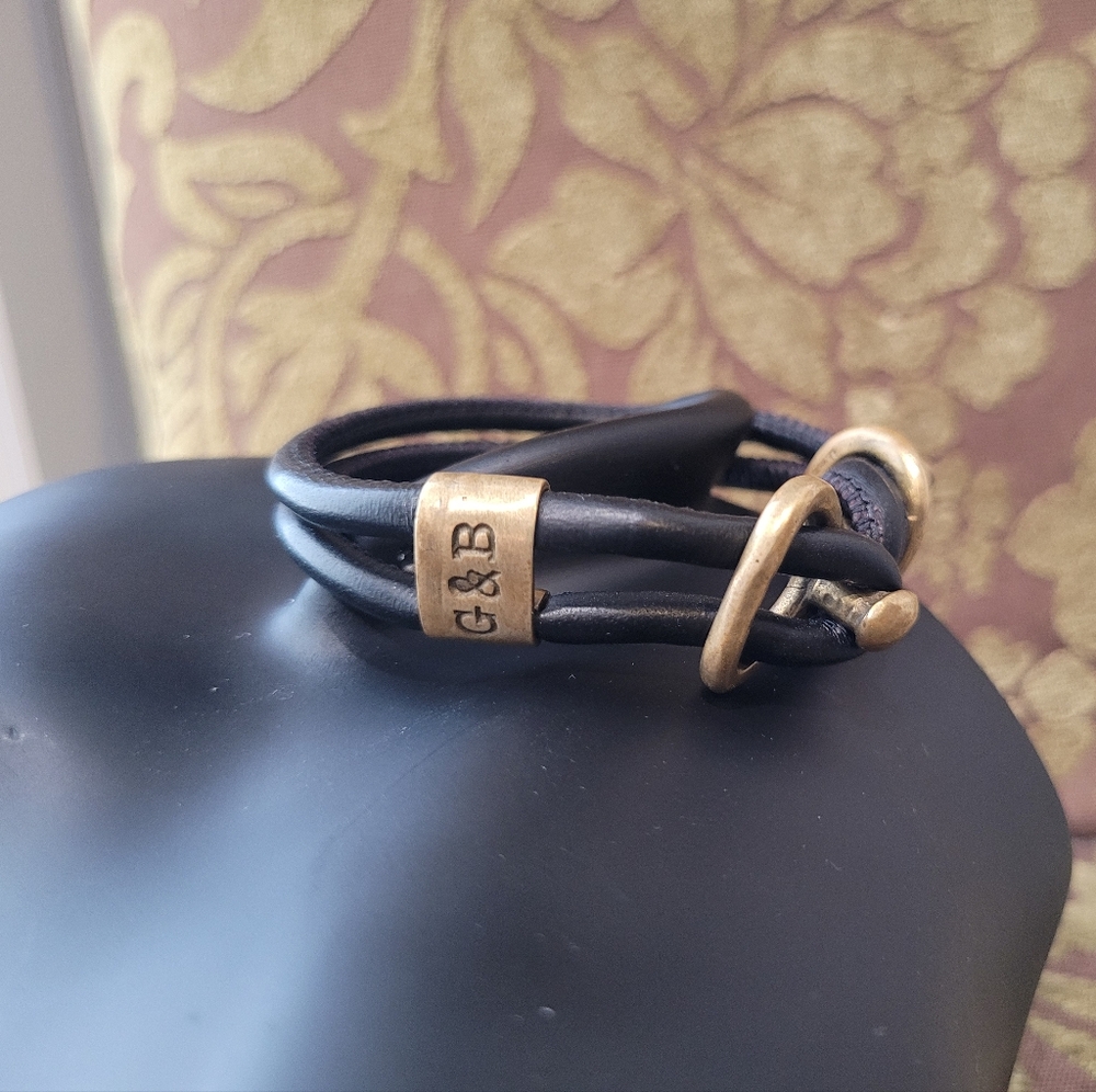 Giles and Brother Leather Wrap Bracelet